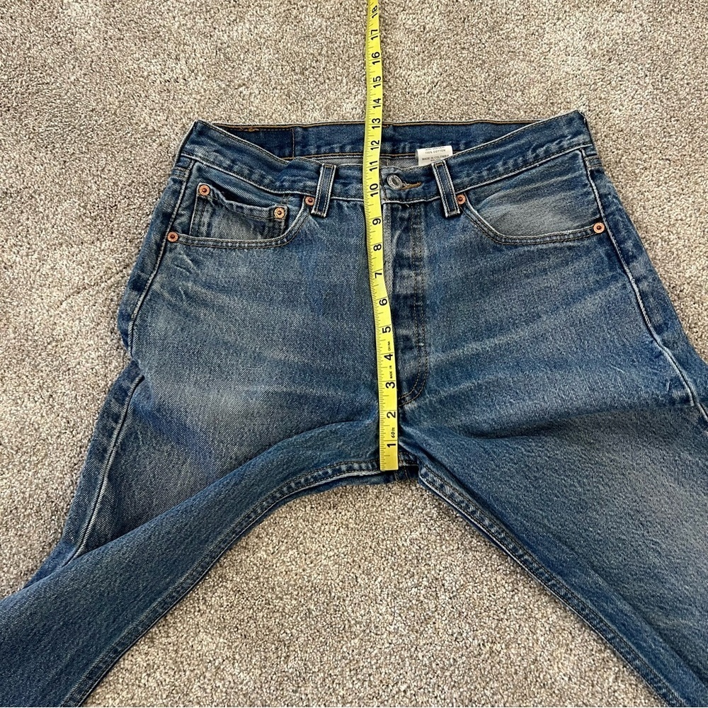 Levi Levi’s Men 32x34 Blue Denim Jeans 501 XX  VTG Vintage Cotton  Button Pants, - Picture 8 of 16